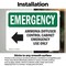 Signmission Ammonia Diffuser Control With Symbol Emergency Sign, Vinyl Decal, 10in W x 7in L, 2PK OS-2PACK-EM-D-710-L-10293 - alternate 3